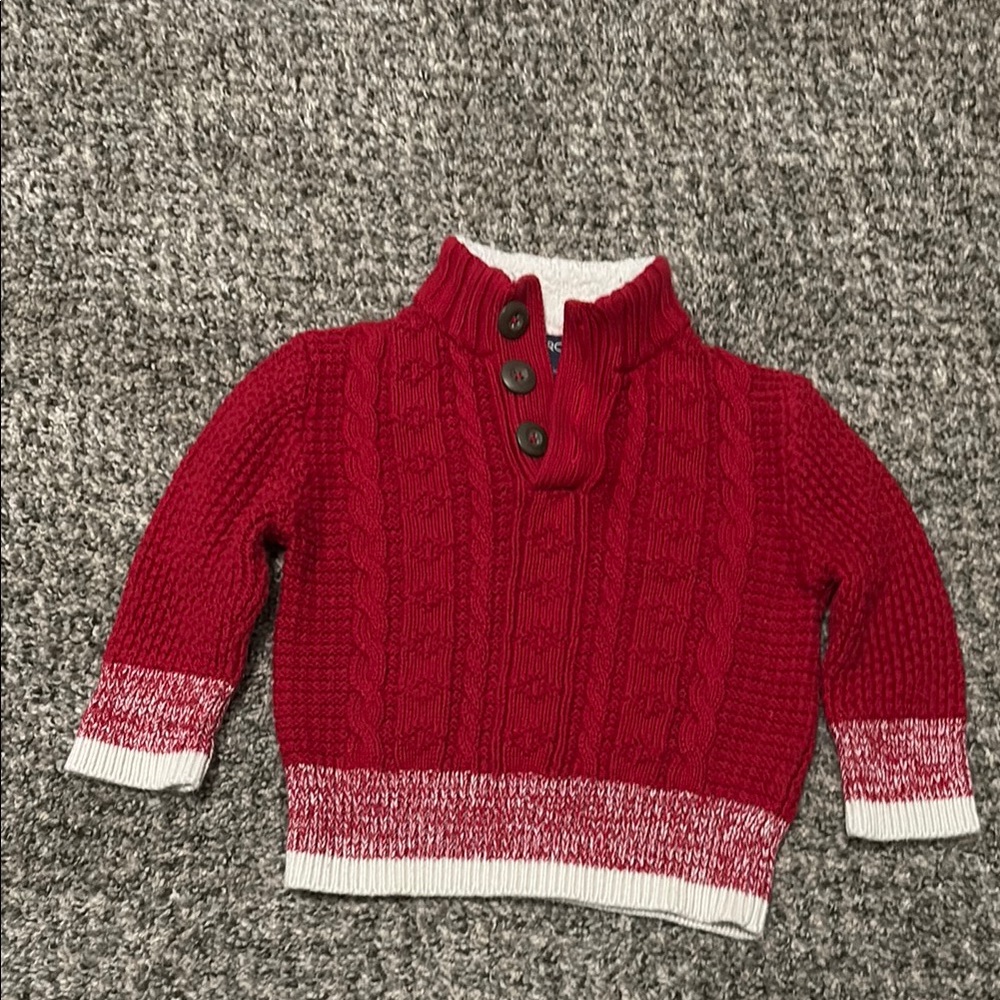 Cherokee Red Cable Knit Sweater size: 12 months